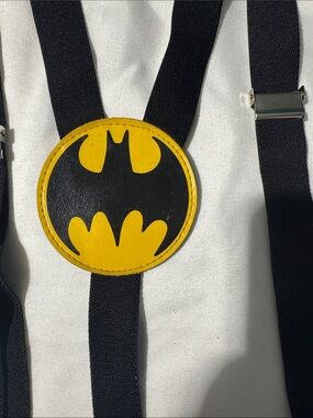 Vintage 1989 Batman Suspenders DC Comics Novel Teez Retro Superhero Adjustable